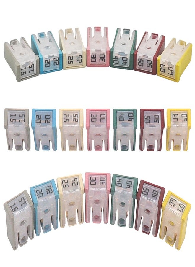 BUSY-CORNER 18 Pcs 32V Mini Slotted Automotive MCASE Shaped Cartridge Fuse Kit,15A 20A 25A 30A 40A 50A 60A - Image 4